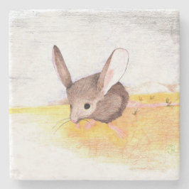 woestijnmuis stenen onderzetter