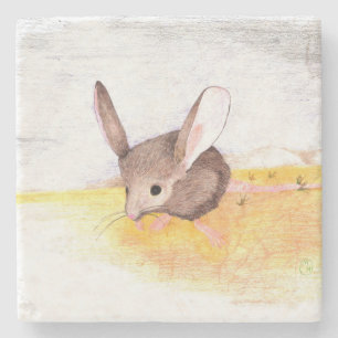 woestijnmuis stenen onderzetter