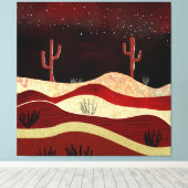 Woestijnnacht Canvas Afdruk (Insitu (Houten vloer))