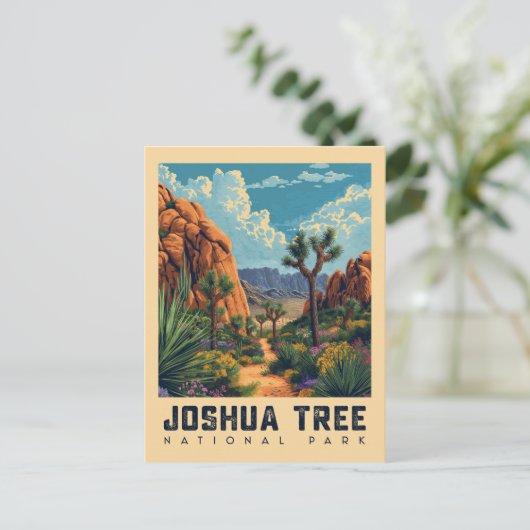 Woestijnoase: Joshua Tree National Park Briefkaart (Staand voorkant)