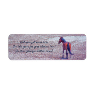 Woestijnpaarden P8640 Etiket