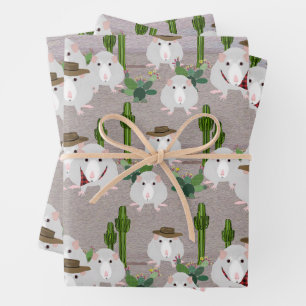 Woestijnratten verpakken papieren vellen