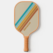  woestijnregenboog gestreept met naam pickleball paddle (Achterkant)