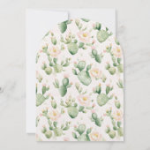 Woestijnroos Cactus Monogram Huwelijk Kaart (Achterkant)