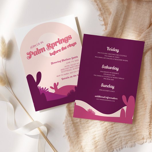 Woestijns zonnepalm Springs Bachelorette Kaart