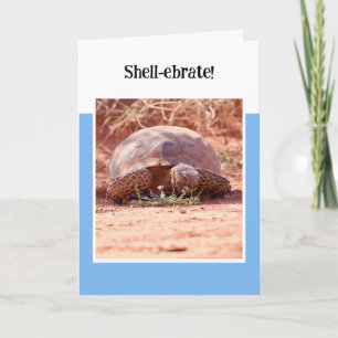 Woestijnschildpad Vouw Verjaardagskaart Kaart