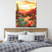 WOESTIJNSCHOONHEID #1 CANVAS AFDRUK (Insitu (Slaapkamer))