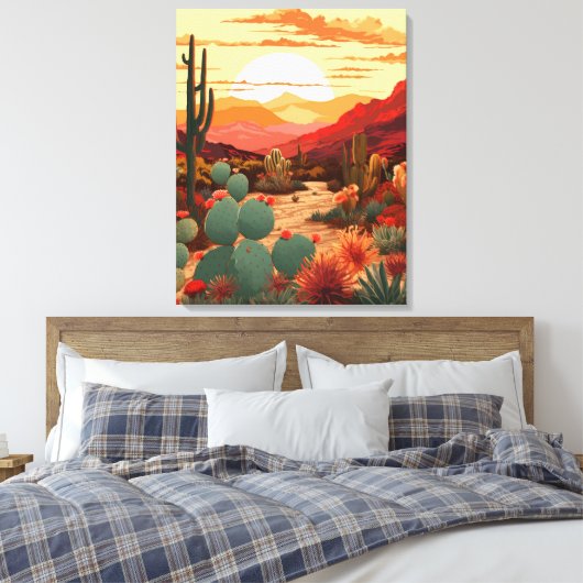 WOESTIJNSCHOONHEID #1 CANVAS AFDRUK (Insitu (Slaapkamer))