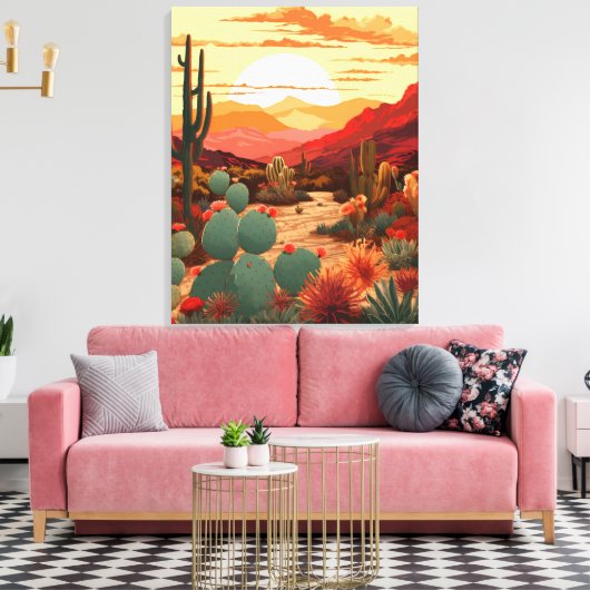 WOESTIJNSCHOONHEID #1 CANVAS AFDRUK (Insitu (Woonkamer))