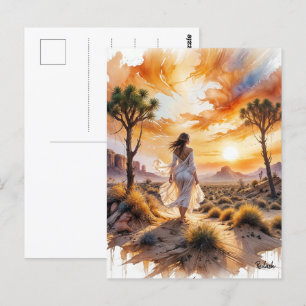 Woestijnsereniteit: Mystieke Reis door het Zand Briefkaart