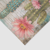 Woestijnsucculenten bloeiende cactussen decoupage tissuepapier (Detail)