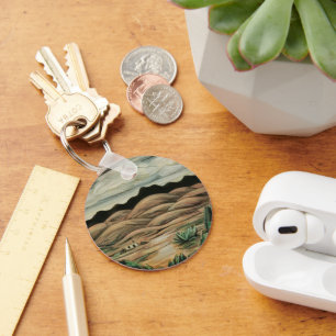 Woestijntafereel door Marsden Hartley, Vintage Fin Sleutelhanger