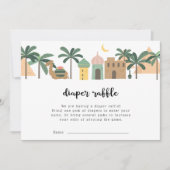 Woestijnthema Kameel Luiers Lotterij Kaart (Voorkant)