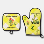 woestijntuin ovenwant & pannenlap set (Voorkant)