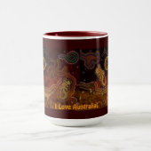 "Woestijnverwarming" Australische Aboriginal Style Mok (Midden)
