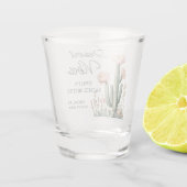Woestijnvibes Bachelorette Party Bloeiende Cactus Shot Glas (Achterkant)