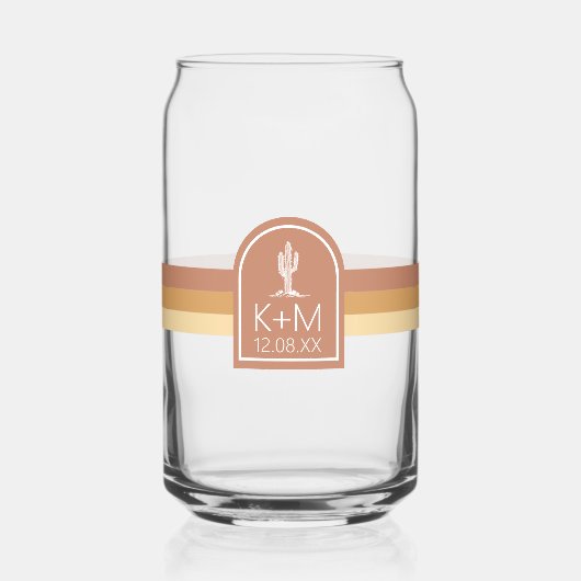 Woestijnvibes Trouwstreep Terra Cotta ID1019 Blikvorm Glas (Voorkant)