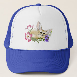 Woestijnvos Pink Paarse Bloemen Mooie Blauwe Botan Trucker Pet