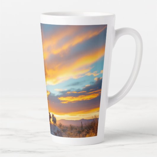 Woestijnwilde varkens Javalina Arizona Latte Mok (Rechts)