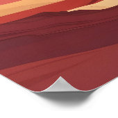 Woestijnzonsondergang Abstracte achtergrond - Warm Poster (Hoek)