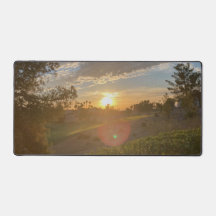 Woestijnzonsopgang over Las Vegas-golfbaan