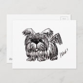 Wof A Dust Mop Dog Briefkaart (Voorkant / Achterkant)