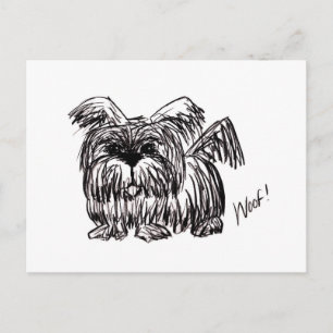 Wof A Dust Mop Dog Briefkaart