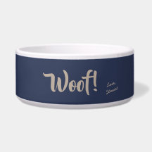 Wof Cute Tan Text Navy Blue Specialized Pet