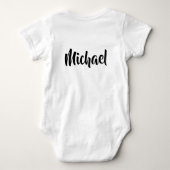 Wof. Decoratieve tekst op maat Romper (Achterkant)