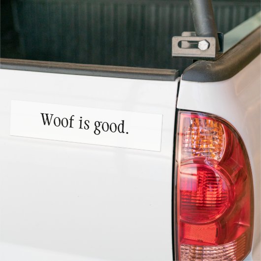 Wof is goed. bumpersticker (Op Truck)