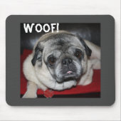 Wof, Pug Mousepad Muismat (Voorkant)