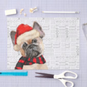 Wof Word Art and French Bulldog Christmas Tissuepapier (Craft)
