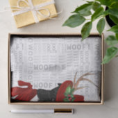 Wof Words and Kerstborder Collie Lover Tissuepapier (Geschenk)