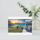 Wohnmobil am Meer Kaffeetasse Briefkaart (Staand voorkant)