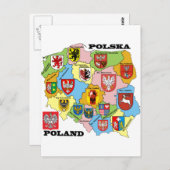 Wojewodztwa Polski_mapa Briefkaart (Voorkant / Achterkant)