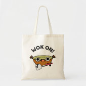 Wok op Funny Chinese Rock Pun Tote Bag (Voorkant)
