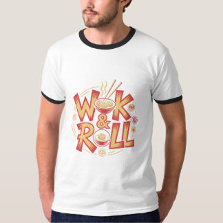 Wok & Roll Dim Sum Aziatisch Eetcafé Vintage Retro T-shirt