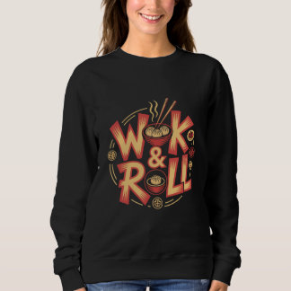 Wok & Roll Dim Sum Aziatische Keuken Vintage Retro Trui