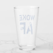 Woke AF Progressief Politiek Glas (Achterkant)