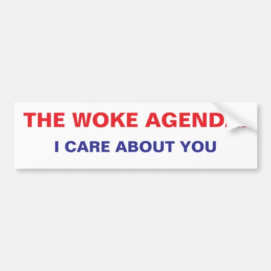 WOKE AGENDA BUMPERSTICKER (Voorkant)
