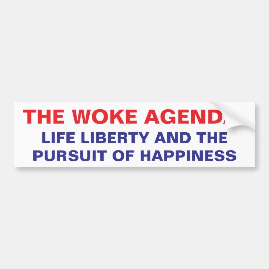 WOKE AGENDA BUMPERSTICKER (Voorkant)