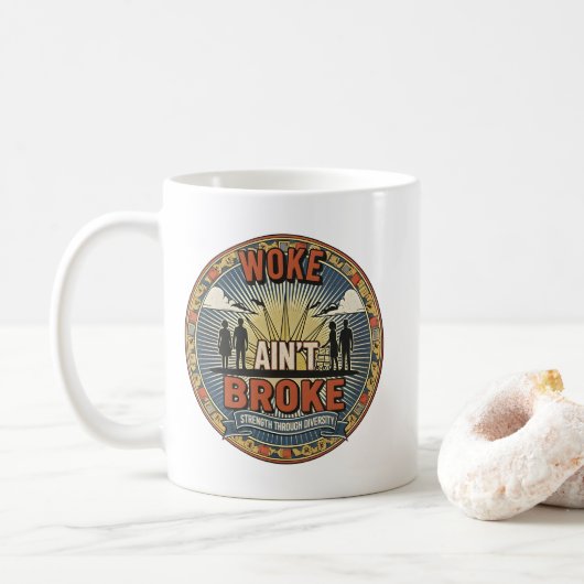 Woke ain't Broke Mug Koffiemok (Met donut)