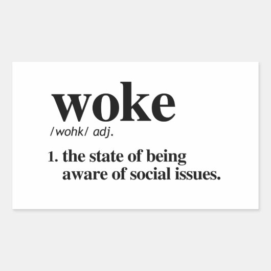 Woke Definition Rechthoekige Sticker (Voorkant)