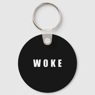 "WOKE" (DONKERE) Button Sleutelhanger
