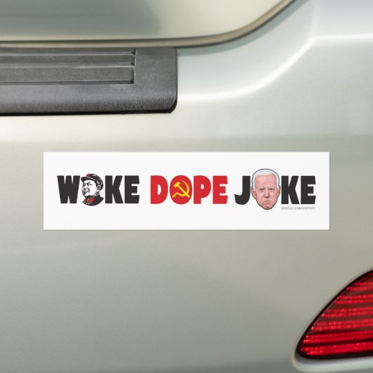 Woke Dope Joke Bumpersticker (Op auto)