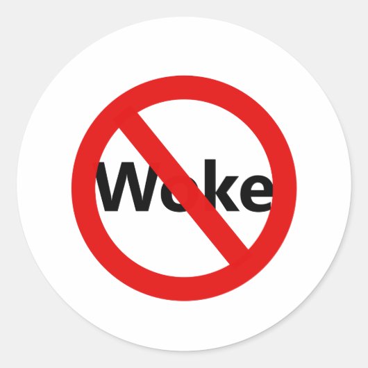 Woke! Ronde Sticker (Voorkant)