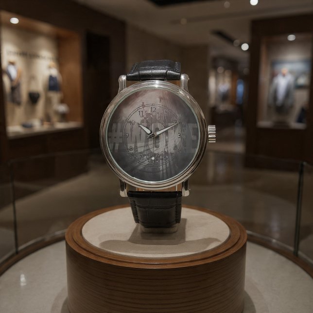 #WOKE (rood, zwart, grijs) Horloge (Creator heeft geüpload)