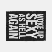 Woke Up Y As Hell Again Motivational Quote  Fleece Deken (Voorkant (Horizontaal))