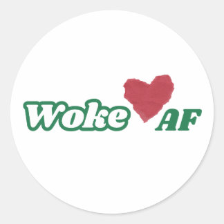 WokeAF-Sticker Ronde Sticker