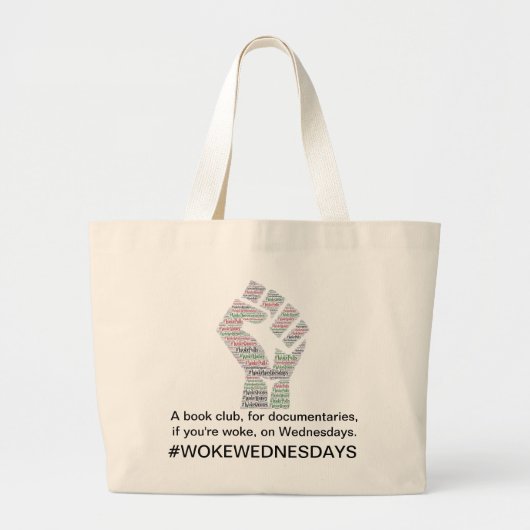#WokeWoensdag Grote Tote Bag (Voorkant)